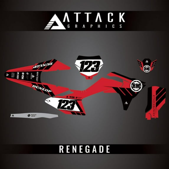 Attack Graphics Custom Renegade Complete Bike Graphics Kit for GASGAS MC 250F 2025
