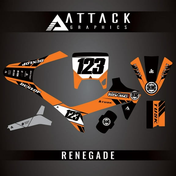 Attack Graphics Custom Renegade Complete Bike Graphics Kit for KTM SX-E 2 2024