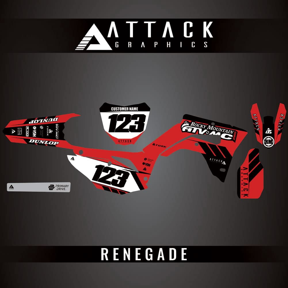 Attack Graphics Custom Renegade Complete Bike Graphics Kit for Honda ...
