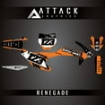 thumbnail image 1 of Attack Graphics Custom Renegade Complete Bike Graphics Kit for KTM 150 SX 2018, 1 of 4