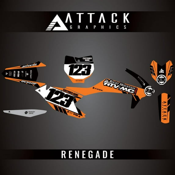 Attack Graphics Custom Renegade Complete Bike Graphics Kit for KTM 250 SX-F Factory Edition 2016