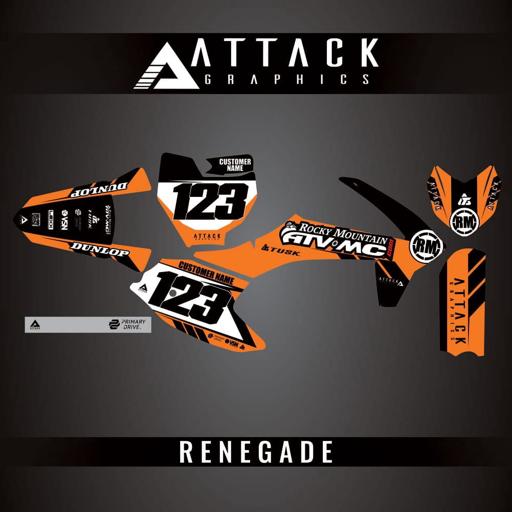 Ktm Mini Graphics Attack Graphics Custom Renegade Complete Bike Graphics Kit for KTM 50 ...