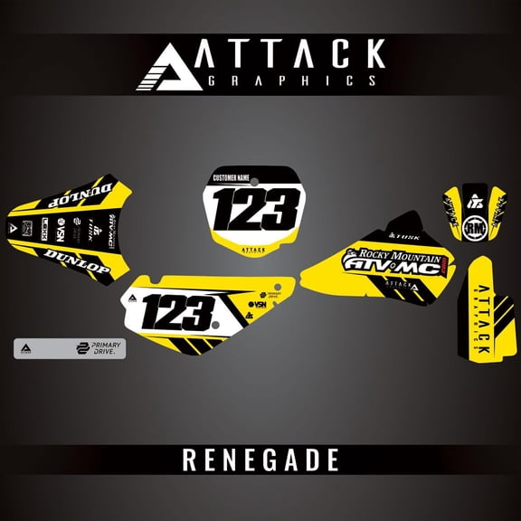 Attack Graphics Custom Renegade Complete Bike Graphics Kit for Suzuki RM85 2021