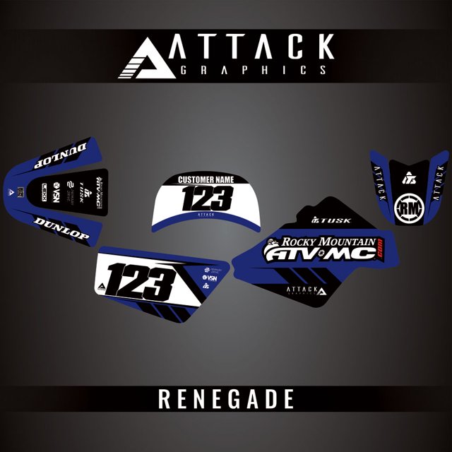 Attack Graphics Custom Renegade Complete Bike Graphics Kit for Yamaha