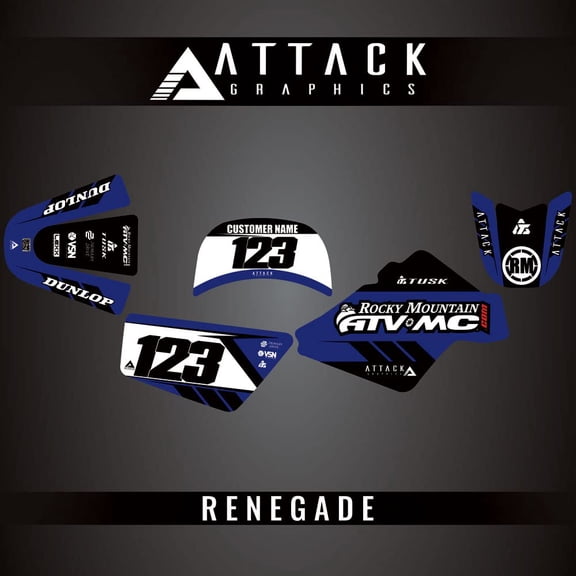 Attack Graphics Custom Renegade Complete Bike Graphics Kit for Yamaha PW50 YZinger 2009