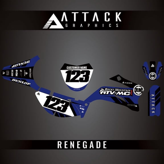 Attack Graphics Custom Renegade Complete Bike Graphics Kit for Yamaha TTR 110E 2017