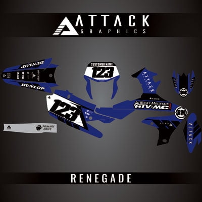 Attack Graphics Custom Renegade Complete Bike Graphics Kit for Yamaha WR250F 2024