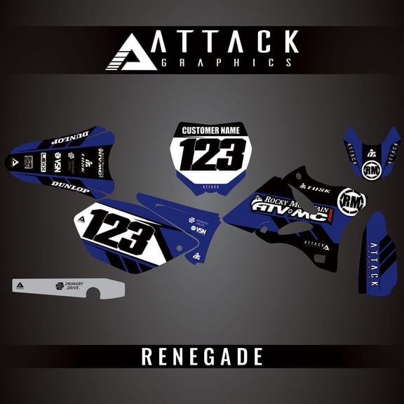 Attack Graphics Custom Renegade Complete Bike Graphics Kit for Yamaha YZ125 2014