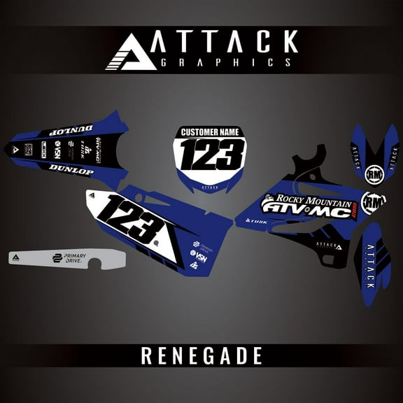 Attack Graphics Custom Renegade Complete Bike Graphics Kit for Yamaha YZ250 2021