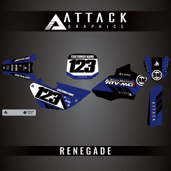 Attack Graphics Custom Renegade Complete Bike Graphics Kit for Yamaha YZ85 2011