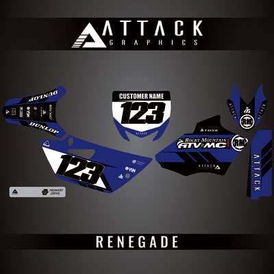 Attack Graphics Custom Renegade Complete Bike Graphics Kit for Yamaha YZ85 2020
