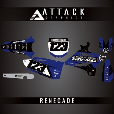 Attack Graphics Custom Renegade Complete Bike Restyle Graphics Kit Compatible with Polisport MX Restyling Kit for Yamaha YZ125 2014