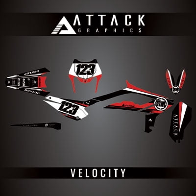 Formula 350 Graphics Attack Graphics Custom Velocity Complete Bike Graphics Kit for Beta 350 ...