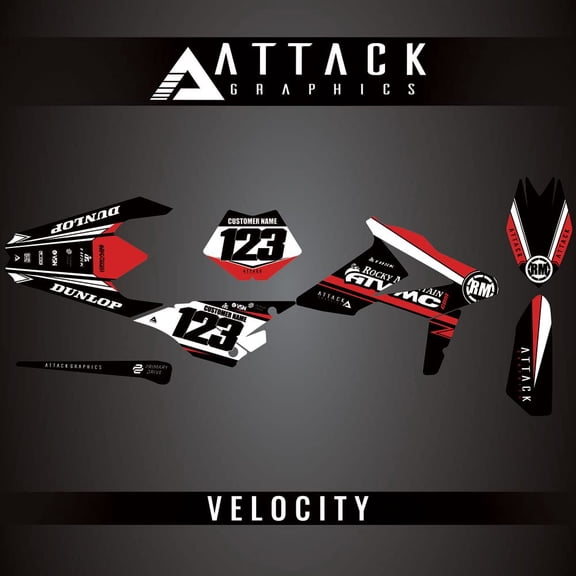 Attack Graphics Custom Velocity Complete Bike Graphics Kit for Beta 480 RR Race Edition 2019