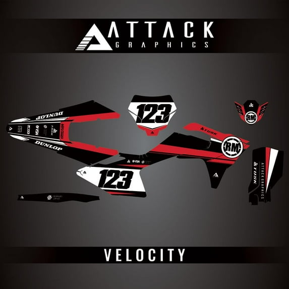 Attack Graphics Custom Velocity Complete Bike Graphics Kit for GASGAS EX 250 (Fuel Injected) 2024