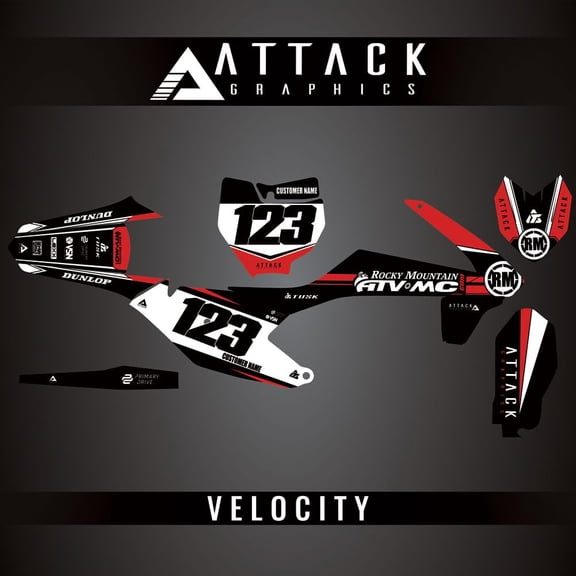 Attack Graphics Custom Velocity Complete Bike Graphics Kit for GASGAS MC 85 17/14 2024