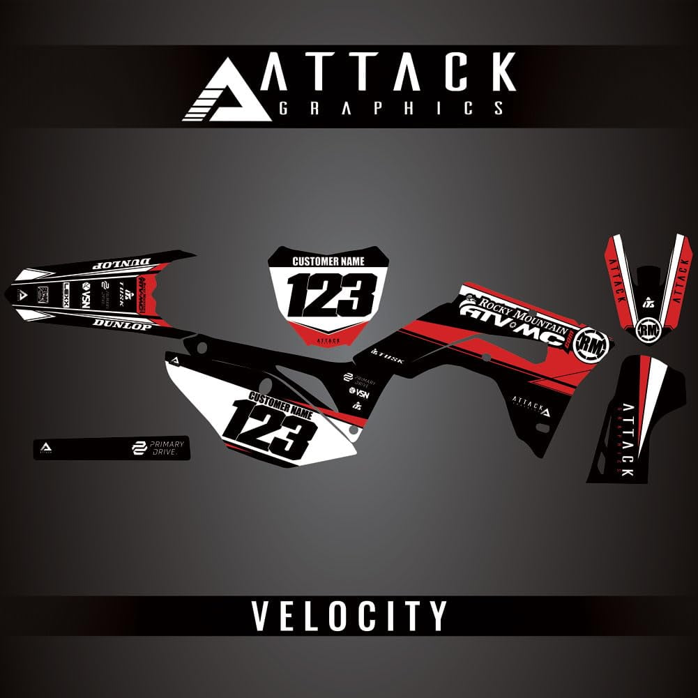 Attack Graphics Custom Velocity Complete Bike Graphics Kit for Honda