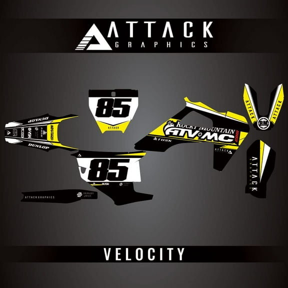 Attack Graphics Custom Velocity Complete Bike Graphics Kit for Husqvarna FC 450 Rockstar Edition 2021