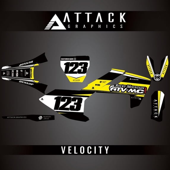 Attack Graphics Custom Velocity Complete Bike Graphics Kit for Husqvarna TC 125 2017