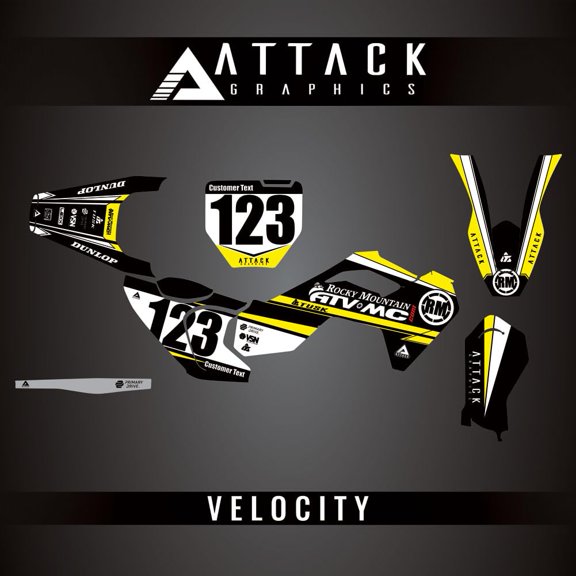Attack Graphics Custom Velocity Complete Bike Graphics Kit for Husqvarna TC 50 2024