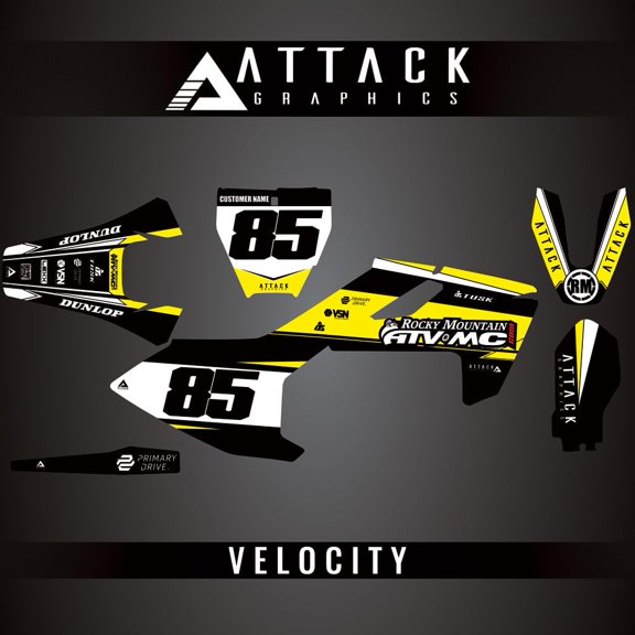 Attack Graphics Custom Velocity Complete Bike Graphics Kit for Husqvarna TC 85 19/16 2024