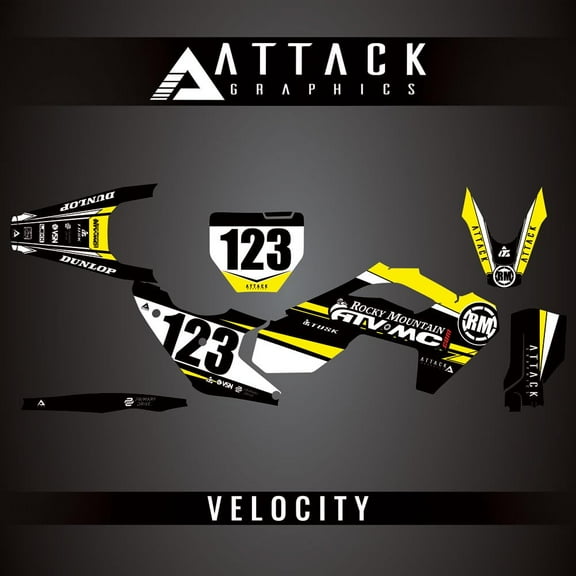 Attack Graphics Custom Velocity Complete Bike Graphics Kit for Husqvarna TX 300 (Fuel Injected) 2024