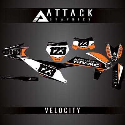 Attack Graphics Custom Velocity Complete Bike Graphics Kit for KTM 150 ...