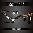 thumbnail image 1 of Attack Graphics Custom Velocity Complete Bike Graphics Kit for KTM 250 SX-F Factory Edition 2022, 1 of 3