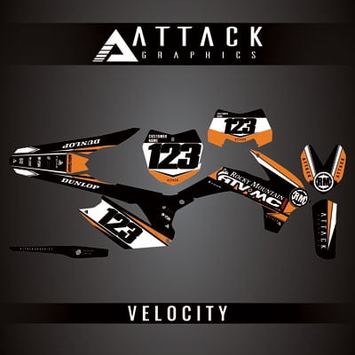 Attack Graphics Custom Velocity Complete Bike Graphics Kit for KTM 350 EXC-F 2016