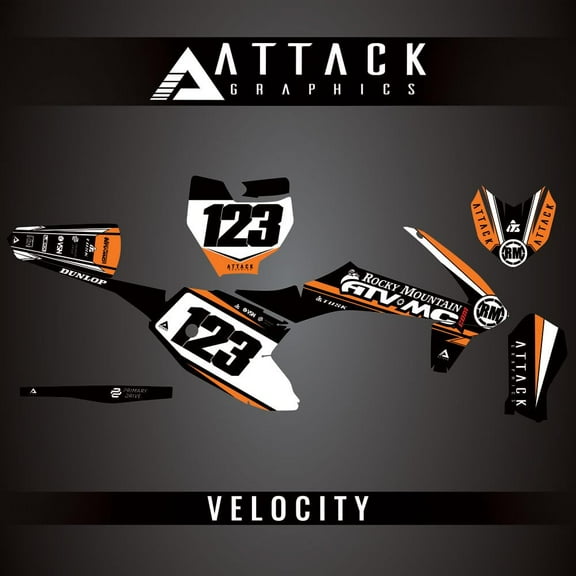 Attack Graphics Custom Velocity Complete Bike Graphics Kit for KTM 50 SX 2020