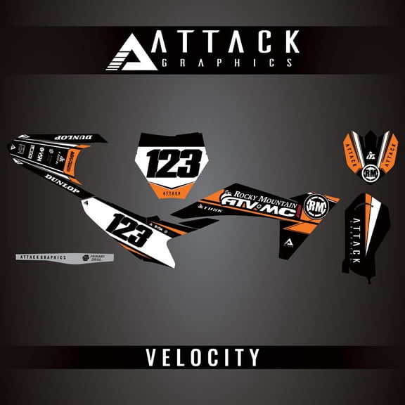 Attack Graphics Custom Velocity Complete Bike Graphics Kit for KTM 50 SX Factory Edition 2024
