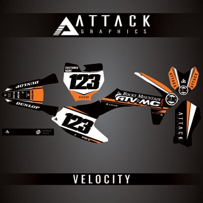 Attack Graphics Custom Velocity Complete Bike Graphics Kit for KTM 50 SX Mini 2019