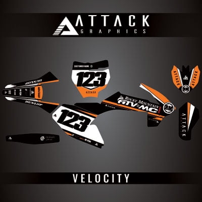 Attack Graphics Custom Velocity Complete Bike Graphics Kit for KTM 65 SX 2022