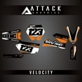 thumbnail image 1 of Attack Graphics Custom Velocity Complete Bike Graphics Kit for KTM 85 SX 17/14 2009, 1 of 2
