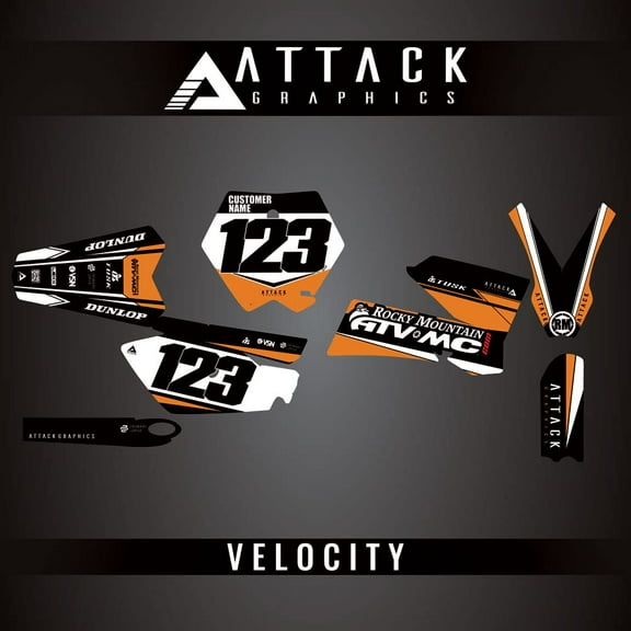 Attack Graphics Custom Velocity Complete Bike Graphics Kit for KTM 85 SX 17/14 2009