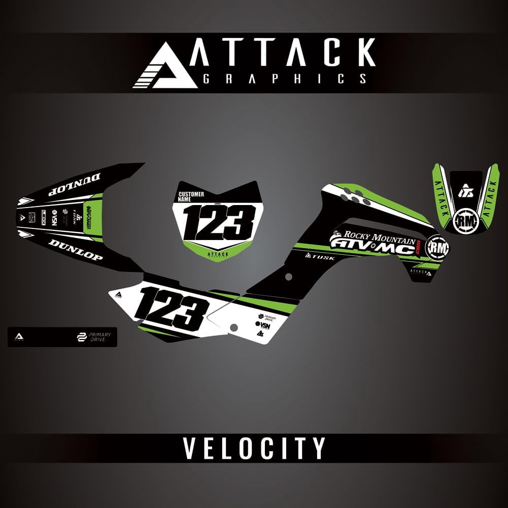 Attack Graphics Custom Velocity Complete Bike Graphics Kit for Kawasaki ...
