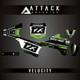 thumbnail image 1 of Attack Graphics Custom Velocity Complete Bike Graphics Kit For Kawasaki KX100 2015, 1 of 3