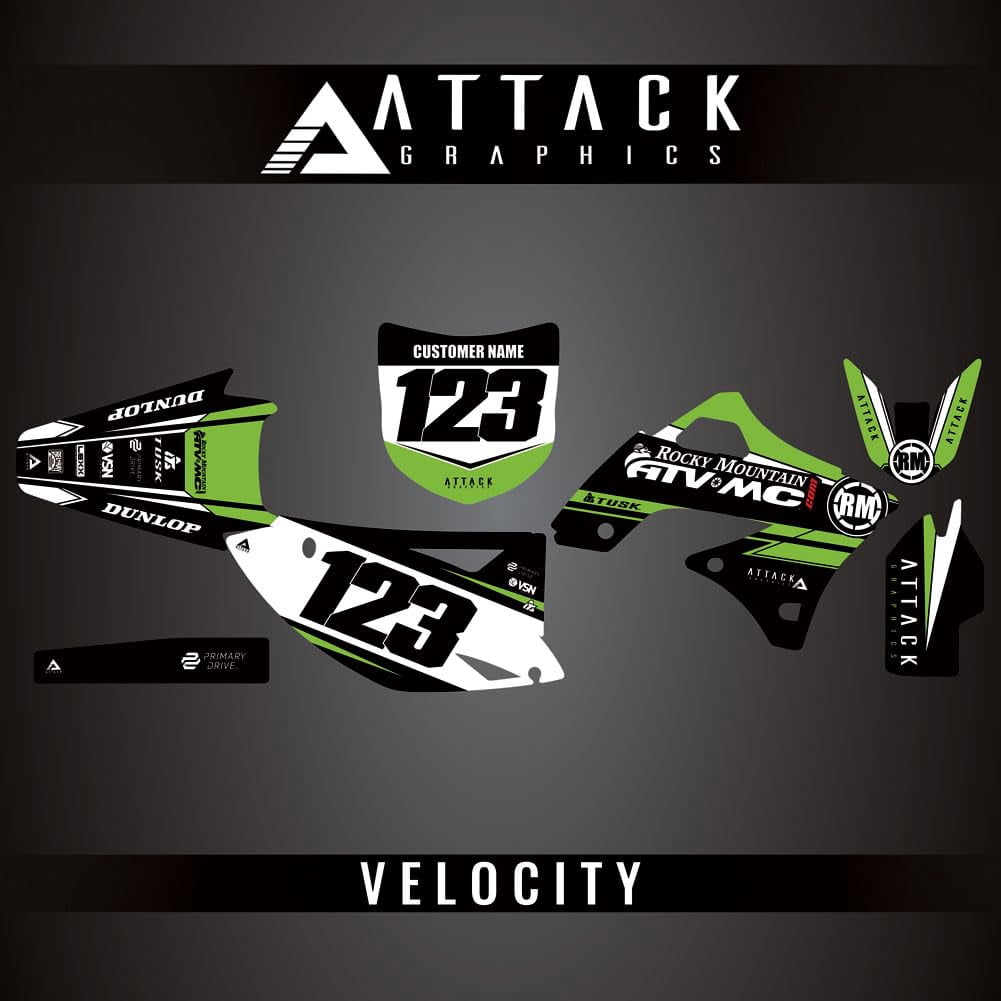Attack Graphics Custom Velocity Complete Bike Graphics Kit for Kawasaki ...