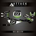 thumbnail image 1 of Attack Graphics Custom Velocity Complete Bike Graphics Kit for Kawasaki KX65 2023, 1 of 2