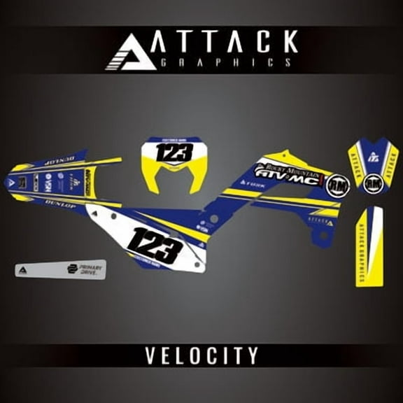 Attack Graphics Custom Velocity Complete Bike Graphics Kit for Sherco 125 SC Cross Country 2019