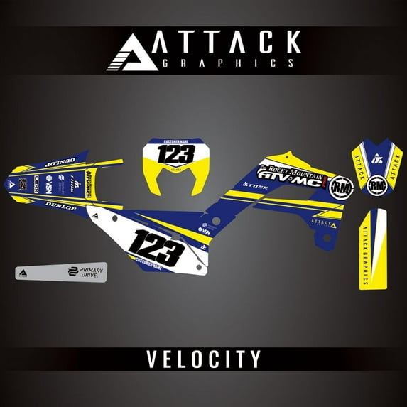 Attack Graphics Custom Velocity Complete Bike Graphics Kit for Sherco 450 SEF-R Racing 2019