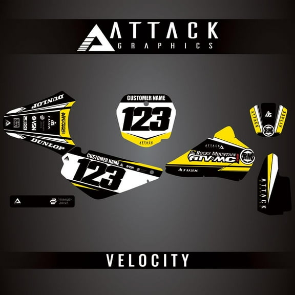 Attack Graphics Custom Velocity Complete Bike Graphics Kit for Suzuki RM85 2018
