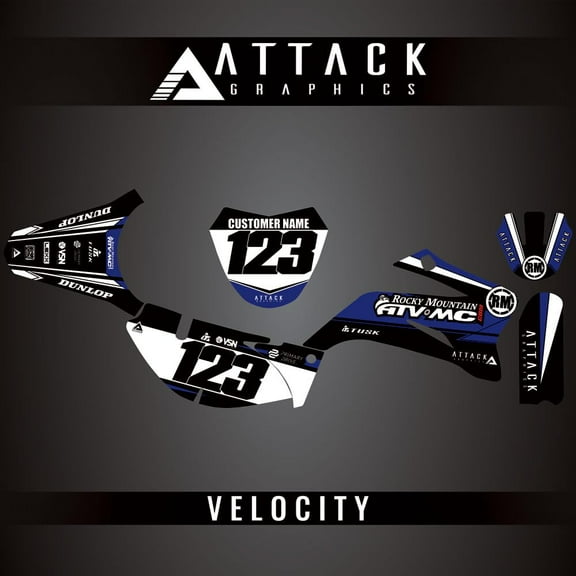 Attack Graphics Custom Velocity Complete Bike Graphics Kit for Yamaha TTR 110E 2011