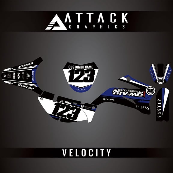 Attack Graphics Custom Velocity Complete Bike Graphics Kit for Yamaha TTR 110E 2018