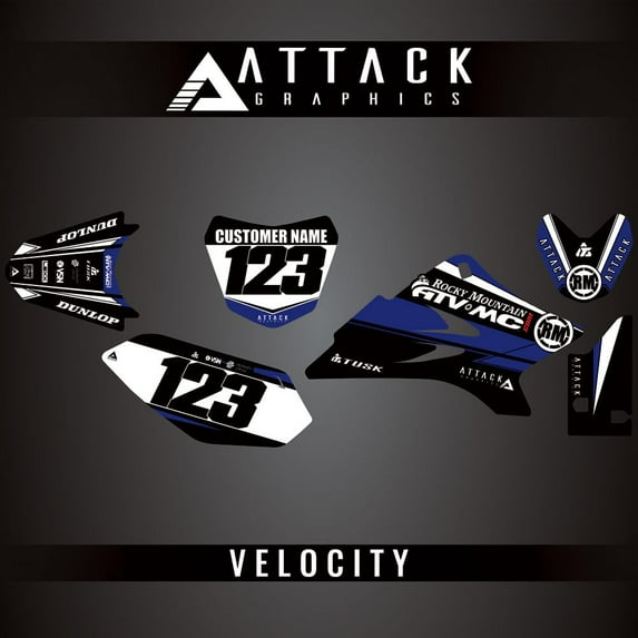 Attack Graphics Custom Velocity Complete Bike Graphics Kit for Yamaha TTR 50E 2024