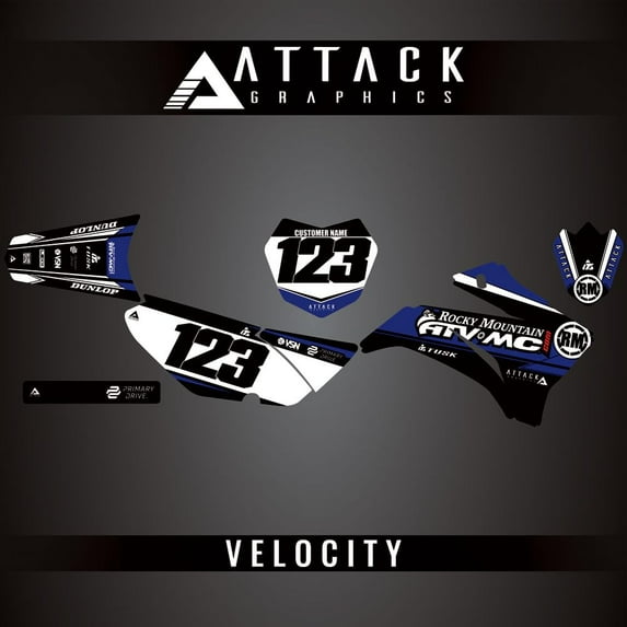 Attack Graphics Custom Velocity Complete Bike Graphics Kit for Yamaha TTR125LE 2013
