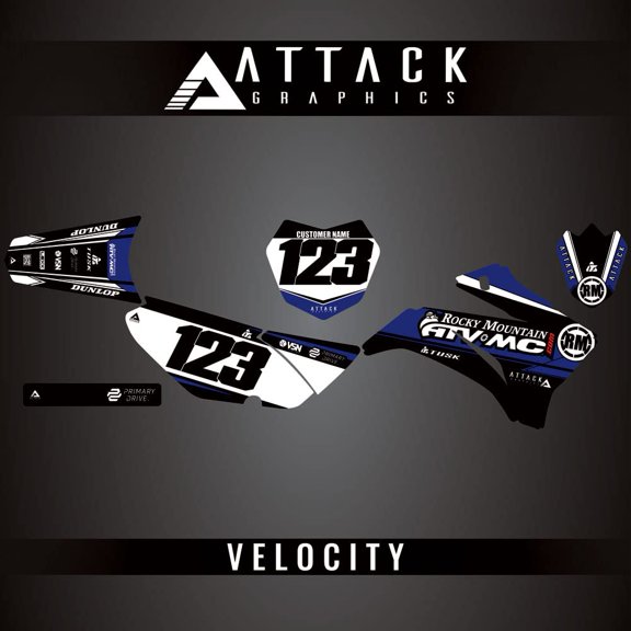 Attack Graphics Custom Velocity Complete Bike Graphics Kit for Yamaha TTR125LE 2023