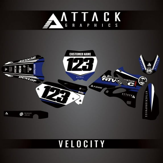 Attack Graphics Custom Velocity Complete Bike Graphics Kit for Yamaha YZ125 2012