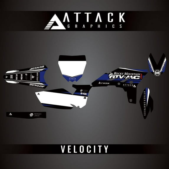 Attack Graphics Custom Velocity Complete Bike Graphics Kit for Yamaha YZ250F 2010