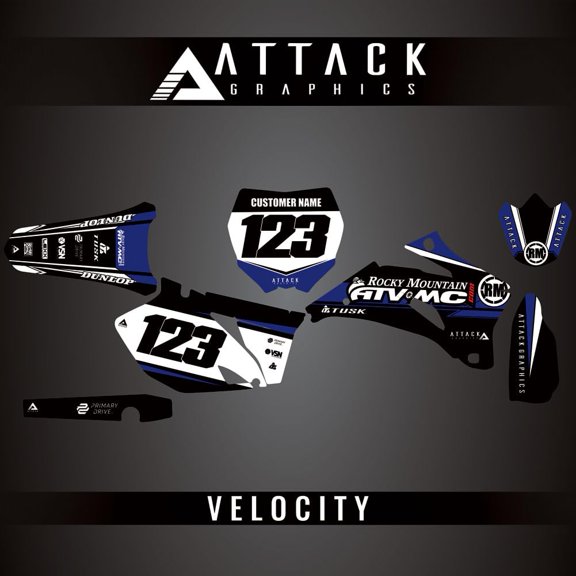 Attack Graphics Custom Velocity Complete Bike Graphics Kit for Yamaha YZ450F 2006